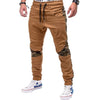 Spring Summer Men's Pants Casual Elastic Waist Slim fit Long Trousers Fashion Male Sweatpants Cargos pantalones hombre W620