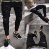 2019 Jeans Trousers Men Cool Black Hole Jeans Pants  Skinny Ripped Destroyed  Hip Hop Stretch Jeans Pants New Design Sexy Jeans