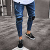 2019 Ripped Jeans Summer New Men Distressed Hip Hop Denim Pants Trousers Men Stretch Jeans Pants Jeans