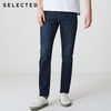 SELECTED Men Jeans Lycra Slight Stretch Vintage Slim Autumn & Winter Fit Denim Pants Streetwear Moustache Effect S|418332532