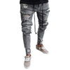 2019 Jeans Trousers Men Cool Black Hole Jeans Pants  Skinny Ripped Destroyed  Hip Hop Stretch Jeans Pants New Design Sexy Jeans