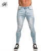 Mens Skinny Jeans 2019 Super Skinny Jeans Men Non Ripped Stretch Denim Pants Elastic Waist Big Size European W36 zm01